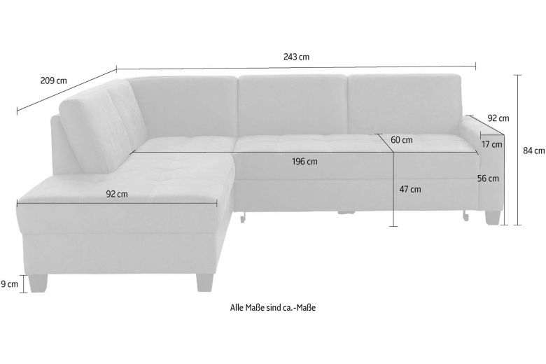 Corner sofa - Florentina (Pull-out)