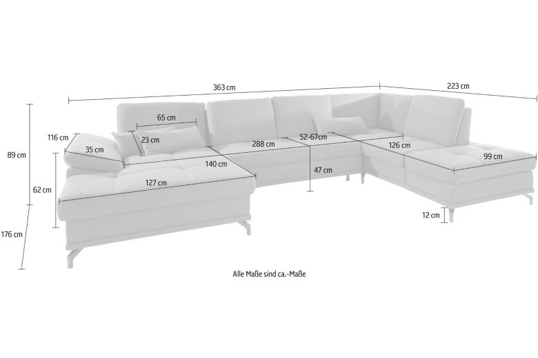 U shape sofa - Costello (Pull-out with storage box)