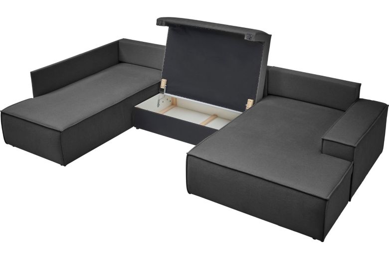 U shape sofa - Sherwood (Pull-out with storage box)
