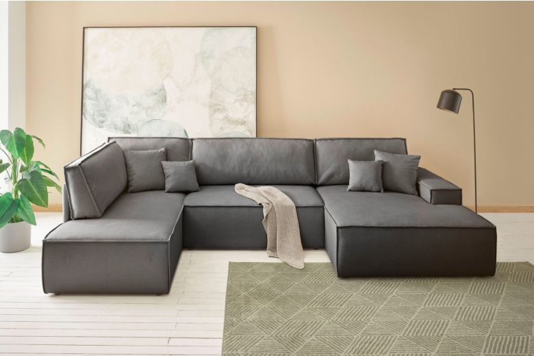 U shape sofa - Sherwood (Pull-out with storage box)
