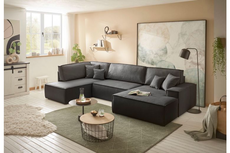 U shape sofa - Sherwood (Pull-out with storage box)