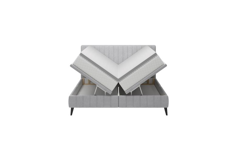 Upholstered bed 160x200 - Caya (With storage box)