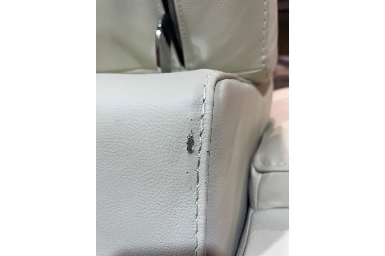 Leather corner sofa - Sacramento with hocker
