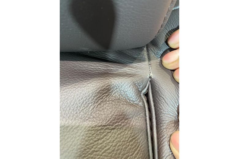 Leather corner sofa XL - Sammy with hocker (Pull-out with storage box)