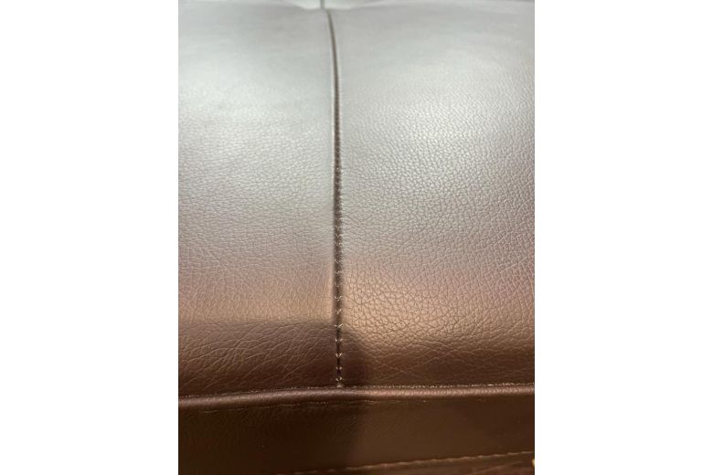 Leather corner sofa XL - Sammy with hocker (Pull-out with storage box)