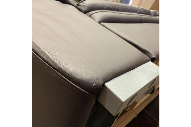 Leather corner sofa - Leandra (Pull-out with storage box)