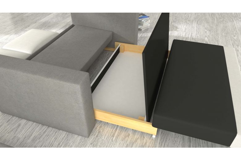 2 seat sofa - Wave (Pull-out with storage box)