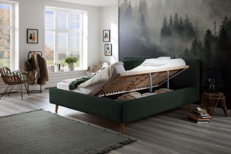 Upholstered bed 180x200 - Mattis (With storage box)