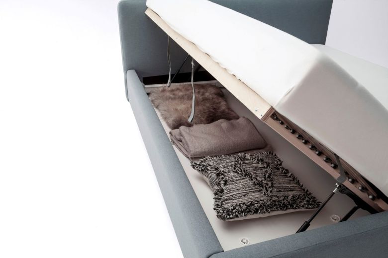 Upholstered bed 160x200 - Mattis (With storage box)