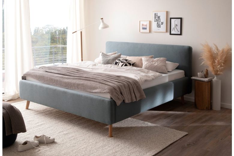 Upholstered bed 160x200 - Mattis (With storage box)