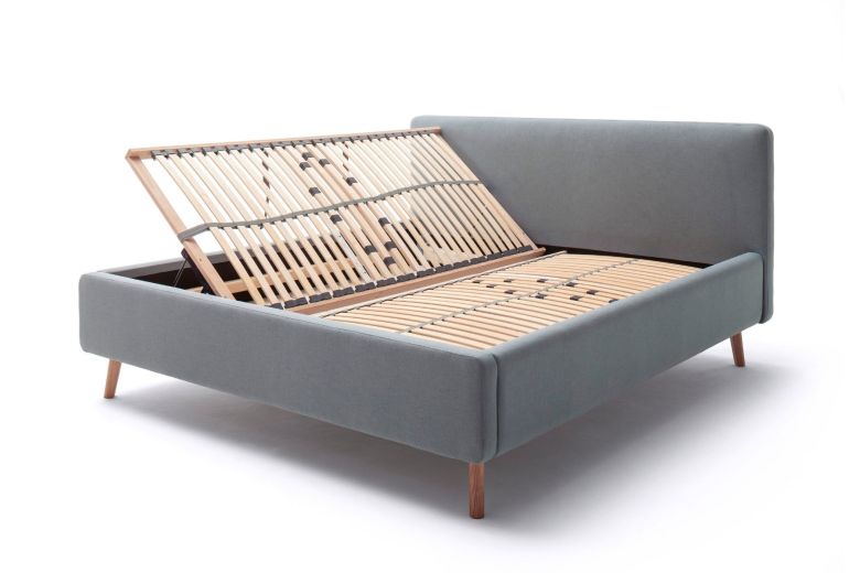 Upholstered bed 160x200 - Mattis (With storage box)