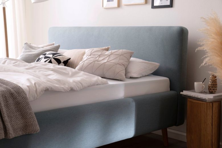 Upholstered bed 160x200 - Mattis (With storage box)