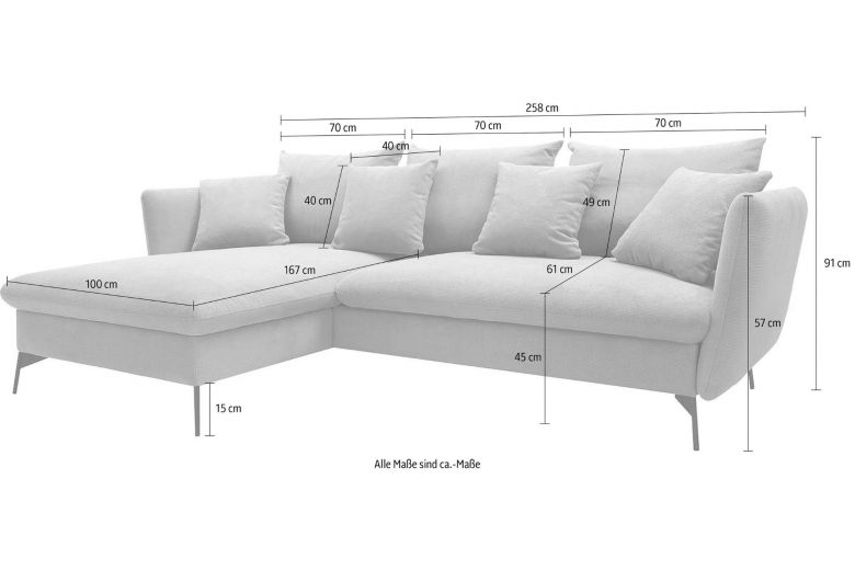 Corner sofa - Livorno (Pull-out with storage box)