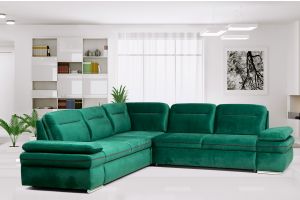 Stūra dīvāns XL - Margo II (Izvelkams ar veļas kasti)