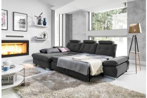 Corner sofa - Cremona (Pull-out with laundry compartment)