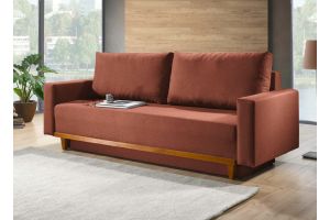 Dīvāns + gulta - Wood (Izvelkams ar veļas kasti)
