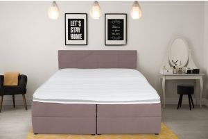 Boxspring bed 160x200 - Lena (With laundry compartment)