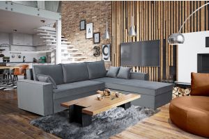 Угловой диван с взаимозаменяемим углом - Olymp (Pаскладной с ящиком для белья)