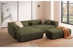 Corner sofa - Piara ar pufu