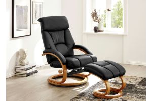 Leather relax Chair - Relax with hocker