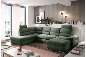 U-образный диван - Alma (Pаскладной с ящиком для белья)