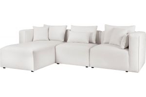 Stūra dīvāns - Marble ar pufu