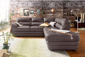 Leather corner sofa XL - Royale (Pull-out with laundry compartment)