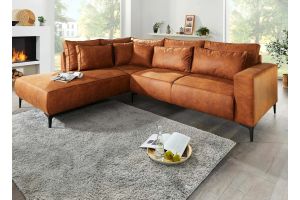 Corner sofa - Cognac