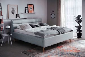 Upholstered bed 180x200 - Lotte (With laundry compartment)
