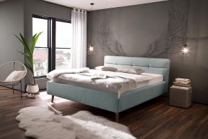 Kровать с обивкой 160x200 - Lotte с ламелями