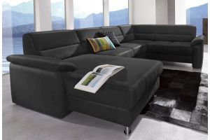 Leather U shape sofa - Ascara (Pull-out)