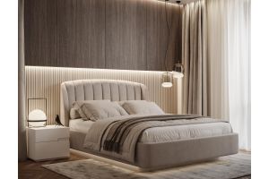 Upholstered bed 160x200 - Milano with bed slat (With storage box)