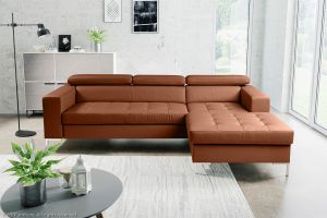 Leather corner sofa - Rico (Pull-out)