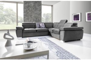 Corner sofa XL - Rosso (Pull-out with laundry compartment)