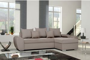 Corner sofa - Snow (Pull-out with laundry compartment)