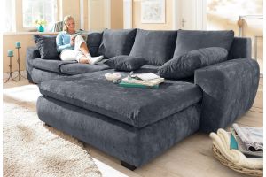 Угловой диван с взаимозаменяемим углом - Cara Mia (Pаскладной с ящиком для белья)