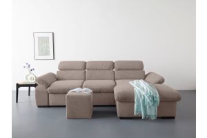 Corner sofa - Lola with hocker (Pull-out with laundry compartment)
