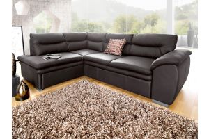 Leather corner sofa XL - Leandra ar krēslu