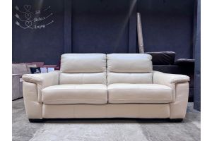 Leather 3 seat sofa - Savona (Pull-out)