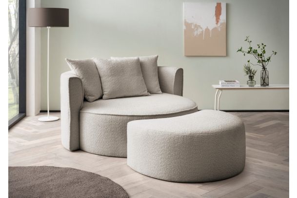 Кресло для отдыха - XXL Loveseat ar pufu