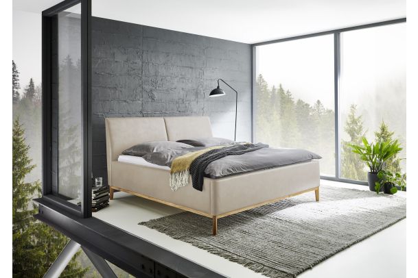 Upholstered bed 180x200 - Bergamo with bed slat