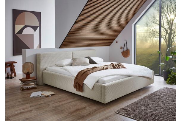 Polsterdatud voodi 180x200 - Cube lamellidega (Pesukastiga)