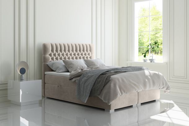 Upholstered bed - Dalia (With storage box)