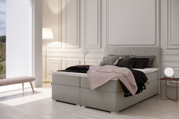 Upholstered bed - Lara (With storage box)