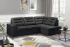 Leather corner sofa XL - Caro (Pull-out with laundry compartment)