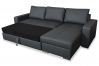 Leather corner sofa - Flores (Pull-out with laundry compartment)