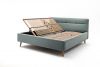 Upholstered bed 160x200 - Lotte with bed slat (with laundry compartment)