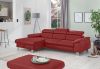 Leather corner sofa - Micky (Pull-out with laundry compartment)