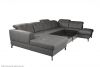 Leather U shape sofa - Paula (Pull-out with laundry compartment)