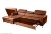 Leather corner sofa - Rico (Pull-out with laundry compartment)